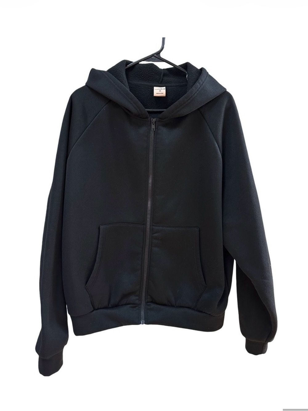 Forever 21 Men’s Black Hooded Fleece Lined Jacket Size M